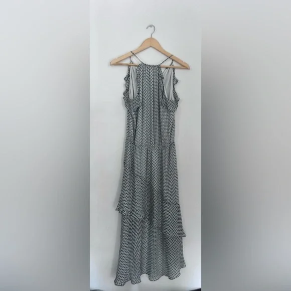 Anthropologie Parker silk ruffle print dress flowy size small high low - Picture 5 of 9